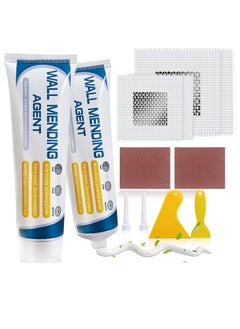 اشتري Drywall Repair Kit, 2 Pcs Wall Repair Patch Kit with Scraper, Wall Mending Agent Large Hole Drywall Patch, Easy to Fill Holes in Home Wall and Quick Repair Crack, Plaster Wall Repair في السعودية