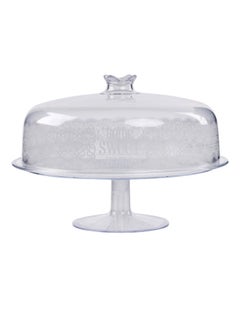 اشتري Round Tray With Dome Medium Clear في الامارات