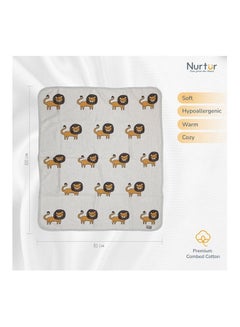 Buy Nurtur Soft Baby Blankets for Boys & Girls  Blankets Unisex for Baby  100% Combed Cotton  Soft Lightweight Fleece for Bed Crib Stroller & Car Seat Official Nurtur Product in UAE