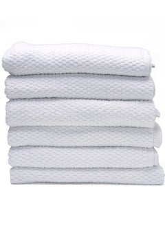 Buy 4 Piece Set 100% Cotton 650 GSM Highly Absorbent Hotel Style Bath Towel Perfect for Home and SPA 70x140 cm in UAE