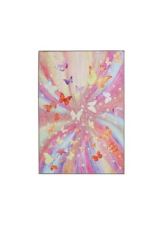 Buy Kids Indoor Area Rug Butterfly Floor Decor For Nursery Kids Bedrooms Play Room Decorations Soft Washable Rugs Colorful Throw Cute Bedroom Accessories 2' X 3' Apricot in UAE