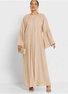 Buy Flute Sleeve Embellished Abaya in UAE