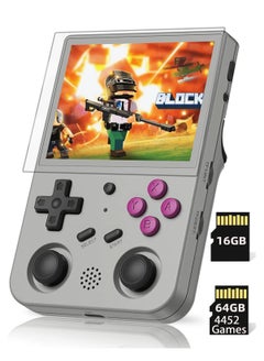 Buy RG353V Retro Handheld Game with Dual OS Android 11 and Linux, RG353V with 64G TF Card Pre-Installed 4452 Games Supports 5G WiFi 4.2 Bluetooth (Grey) in Saudi Arabia