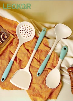 اشتري 4 Pcs Cooking Utensils Set Heat-resistant Silicone Spatula Tools Set في السعودية