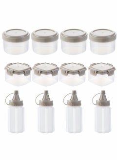 Buy 12 Pieces Mini Squeeze Bottles Sauce Seasoning Box Plastic Condiment Dressing Containers for Outdoor Barbecue Camping in Saudi Arabia