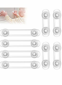 اشتري Child Safety Locks, 8 Pcs Transparent Baby Child Safety Cupboard Door Lock في الامارات