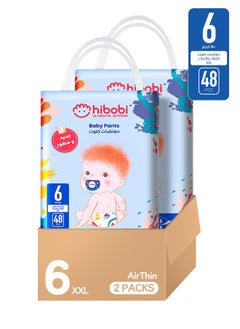 اشتري Culotte, Ultra-thin Soft Absorbent Baby Pants, Size 6, Up 16Kg, Mega Pack of 2, 96 Diapers في السعودية