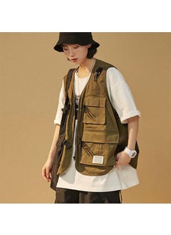 Buy Mens Summer Outdoor Vest Sleeveless JacketArmy Green Army Green in Saudi Arabia