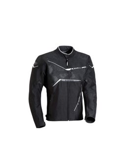 Buy Ixon Slash MS Textile Jacket - Black/White (Medium) in UAE