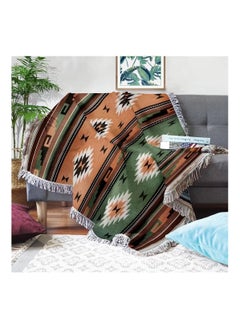 اشتري Throw Blanket Southwest Blankets with Tassels, Cozy Reversible Southwestern Navajo Multi-Function for Couch Chair Sofa Bed Outdoor Travel 63 x 51 Inches في الامارات