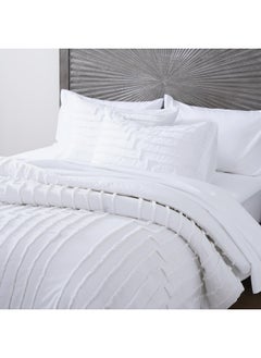 اشتري 3 - Pieces Maze Comforter Set 200x240cm - White في الامارات