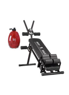 Buy Folding  Adjustable Bench Exercise Bench Abdominal Exercise Body Weight Strength & Fitness Black Black with Gift Water Gallon in Saudi Arabia