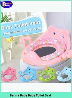 Buy Baby Toilet Seat with Armrest Children Potty Safe Seat Kids Toilet Training Potty Seats in Saudi Arabia