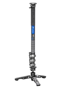 Buy Leofoto MV-324CL Long Carbon Fiber Flip Lock Pro Video Camera Monopod with Tripod Stand with Max Load 22lb and Height 1800mm in UAE