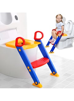 Buy HEXAR Toilet Potty Training Seat with Step Stool Ladder Training Toilet for Kids Boys Girls Toddlers -Comfortable Safe Potty Seat with Anti-Slip Pads Ladder in UAE