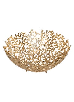 اشتري Bask Decor Bowl, Gold - 15x35 cm في الامارات