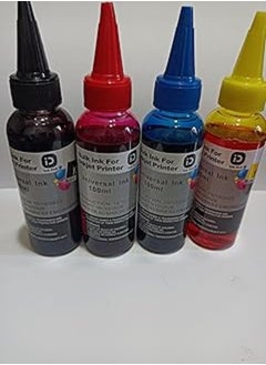 Buy 4 x 100ml Universal Ink Refills for Epson Canon HP Brother Lexmark Dell Kodak Inkjet Printer CES (4 Colors) in Egypt