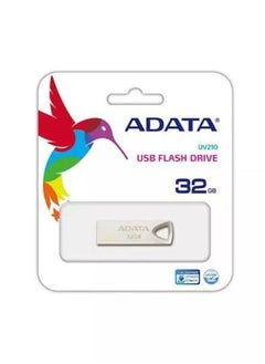 اشتري محرك فلاش USB صغير الحجم ADATA UV210 | 32 جيجا | معدن الفضة | نقل بيانات خفيف الوزن وسريع في الامارات