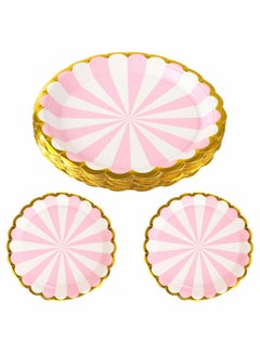 Buy Disposable Plates Pastel Party Tableware Party Paper Plates 20 Pieces in Saudi Arabia
