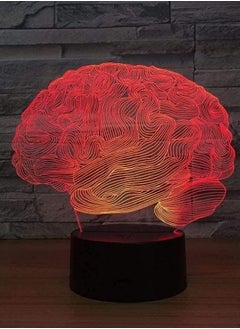 اشتري Multicolor Brain Modeling 3D Night Light LED Slideshow Colorful Color Change USB Touch Remote Control Bedroom Decoration Table Lamp Kids Birthday Holiday Christmas Creative Gift في الامارات