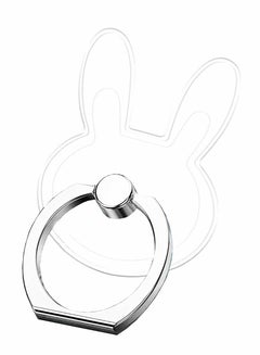 Buy Cell Phone Ring Holder Stand Transparent Phone Ring Holder Finger Kickstand 360° Degree Rotation Compatible Most Mobile Phones, Bunny in Saudi Arabia
