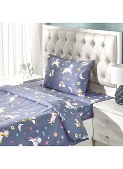 Buy Unicorn Kids Duvet Cover Set, Multicolour - 135X200 cm in UAE