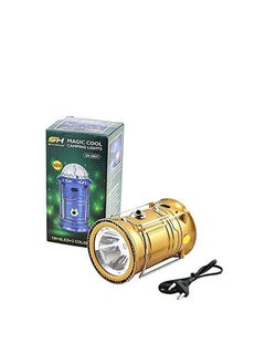 Buy Solar Rechargeable Camping Lantern  with Rotating Magic Effect Ball, Portable Flashlight (1 W + 6 Led+ 3 color LED) with USB output for  mobile charging, 220 v code(XF-5801) in Egypt