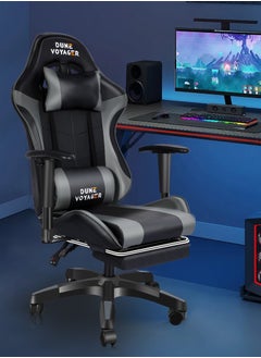 Buy Esports Video Gaming Chair Office Chair Computer Chair With Pedals, with 2D Adjustable Armrests, Memory Foam Seat, Adjustable Backrest (90°-135°), Lumbar and Head Pillow, 360-Degree Swivel, PU Leather for Gaming, Working, Relaxing in Saudi Arabia