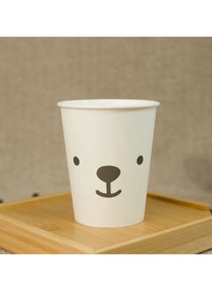 اشتري Bear thickened disposable paper cup 250ml, 50 pieces في السعودية