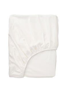 Buy Fitted Sheet White 140X200 Cm in Saudi Arabia