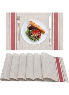 Buy 6 Pieces Kitchen Dining Tablecloths 30*45cm - Red in Egypt