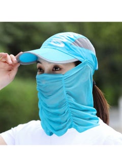 اشتري Spring and sunscreen face foldable cycling sun hat female big eaves summer outdoor UV protection في الامارات