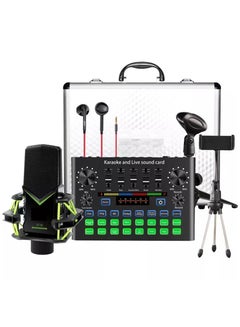 Buy GT18 Condenser Microphone Bundle Mic Kit with Live Sound Card, Adjustable Mic Studio Recording for Home Studio in UAE