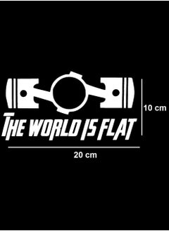 اشتري استيكر The World Is Flat - أبيض في مصر