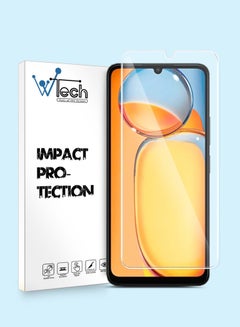Buy Premium Series Curved Edges 9H 2.5D Tempered Glass Screen Protector For Xiaomi Redmi 13C 4G / 5G 2023 / Xiaomi Poco C65 4G 2023 Clear in UAE