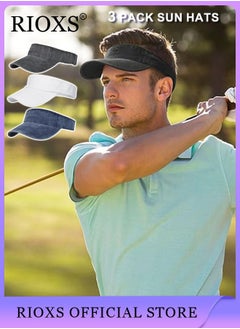 Buy 3 Pcs Summer Sunscreen Quick Drying Hat Lightweight Breathable Outdoor Leisure Tourism Sunshade Hat for Unisex Men and Women for Running Jogging Golf Tennis in UAE