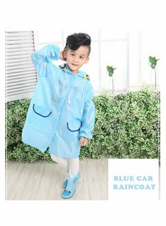 Buy Children's raincoats, Cartoon Kids Rain Jacket, Blue CarGirls Hooded Rain Poncho Outdoors Kids Transparent Raincoat Student Rain Suit Waterproof Durable Windbreaker (Blue Car) in UAE