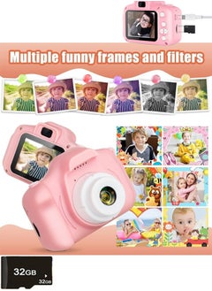 اشتري Morelian Children's Camera Kids Student Digital Camera Holiday Birthday Camera Gift Carton Camera (with 32G TF card) في السعودية