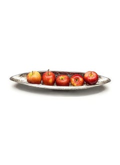 Buy Bowl for Fruit Salad Serving Kitchen countertop & Dining Caddy - Large Metal Bowls for Snacks Mixing - Home Décor Center piece Use as Table Decorative in Silver in UAE