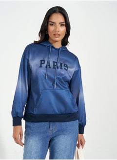 Buy Regular Fit Paris Print Hoodie in Saudi Arabia