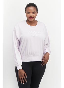 Buy Women Plus Size Long Sleeve Outdoor Sweatshirts, Light Purple in UAE