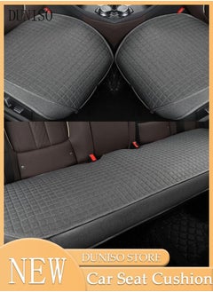 اشتري 3PCS Auto Breathable Universal Four Seasons Car Seat Covers Luxury Include Front Car Seat Protector and Rear Car Seat Cushion Compatible with 95% Vehicle Fit for Cars Truck SUV or Vans Grey في الامارات