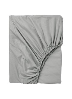 Buy Fitted Sheet Light Grey 180X200 Cm in Saudi Arabia