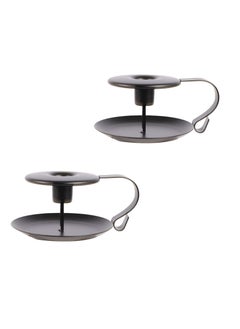 Buy 2 PCS Retro Iron Candle Holder Simple Black Taper Candlestick Holders Candlelight Stand for Halloween Christmas Dining Room Home Decoration Display,Wedding, Dinner, Party, Holiday, Festival in UAE