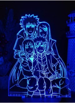 اشتري Naruto 3D Lamp Minato Kushina Hinata Family LED Illusion Multicolor Night Light Kids Bedroom Decor Table Lamp Anime Visual Lighting Lampara7/16 Colors no Remote  Color  16 Color With Remote في الامارات