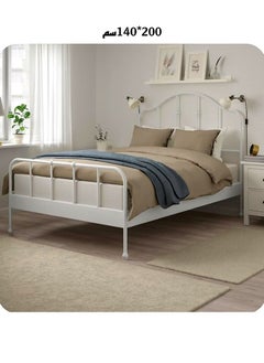 Buy Steel Bed With Thick Steel Base 200*140*115cm in Saudi Arabia