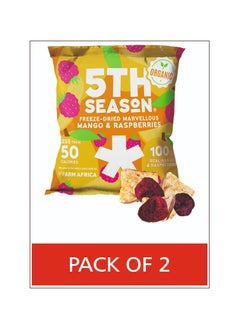 اشتري 5th Season Fruit Snacks – Mango & Raspberries Freeze-Dried 14g – Vegan, Under 50 Calories & Gluten Free with No Added Sugar or Preservatives (Pack of 2) في الامارات