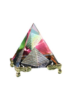 Buy Crystals Pyramid Figurine with Stand for Home Decor or Holiday Gift in Saudi Arabia