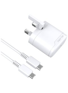 اشتري Fast USB-C Charger Plug and Cable for Samsung Galaxy S24/S23/S22/S21/S20 and A-Series Models في الامارات