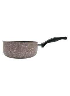 Buy Marble Coated Sauce Pan | Non-Stick Cooking Pot | Scratch Resistant | Marble FInish (18cm) in UAE